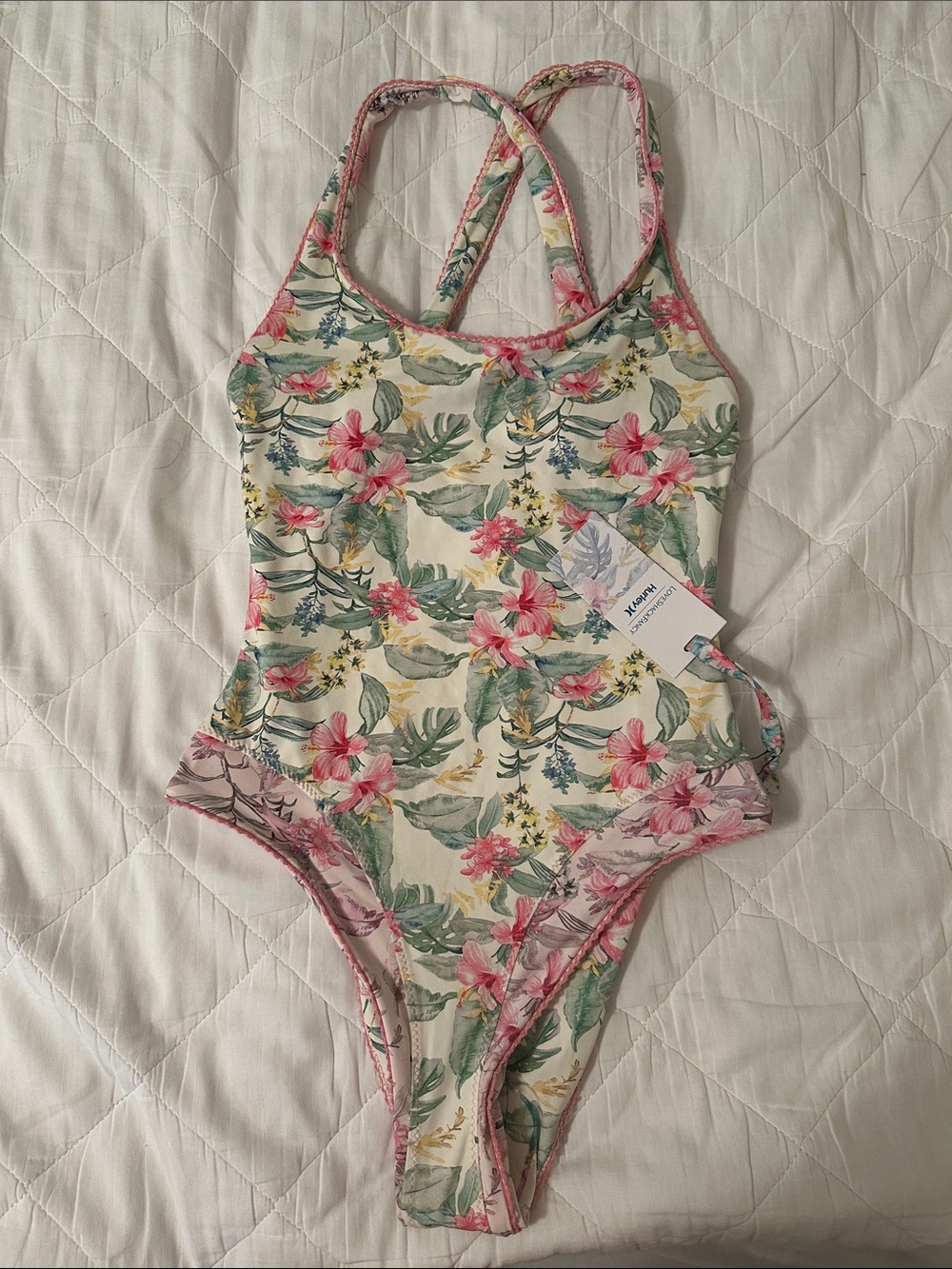 LoveShackFancy x Hurley reversible one-piece swimsuit
